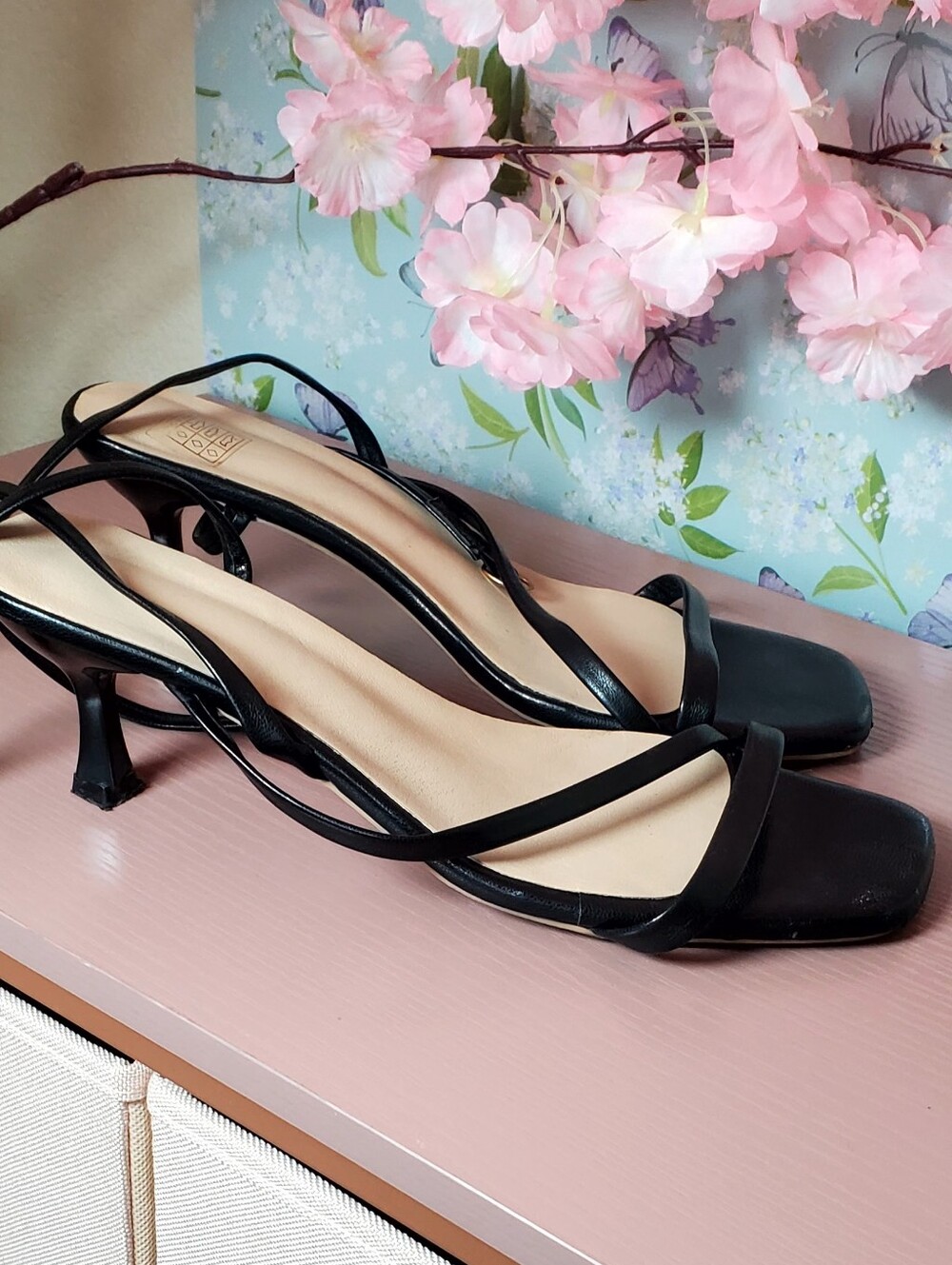 Black Strappy Slingback Heels - Classic Women's Dress Sandals
